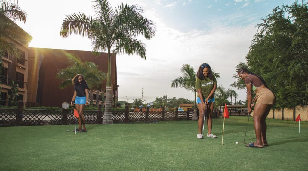 Golfing at Aqua Safari