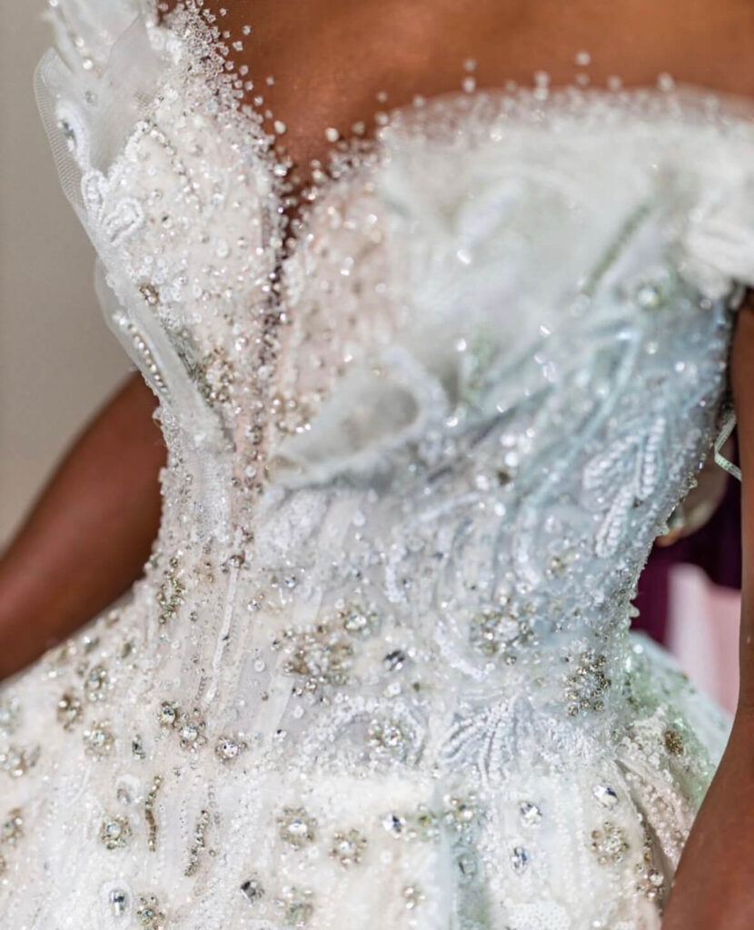 The details of a Pistis wedding gown is immaculate 