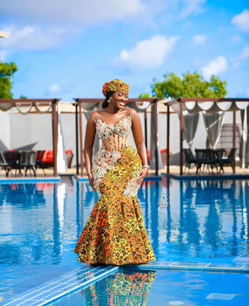 Ghanaian Wedding Dress: A look at Fella Makafui's Ankara style for your big day