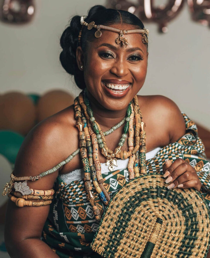 Here are beautiful photos of a bride in Ghanaian wedding outfit