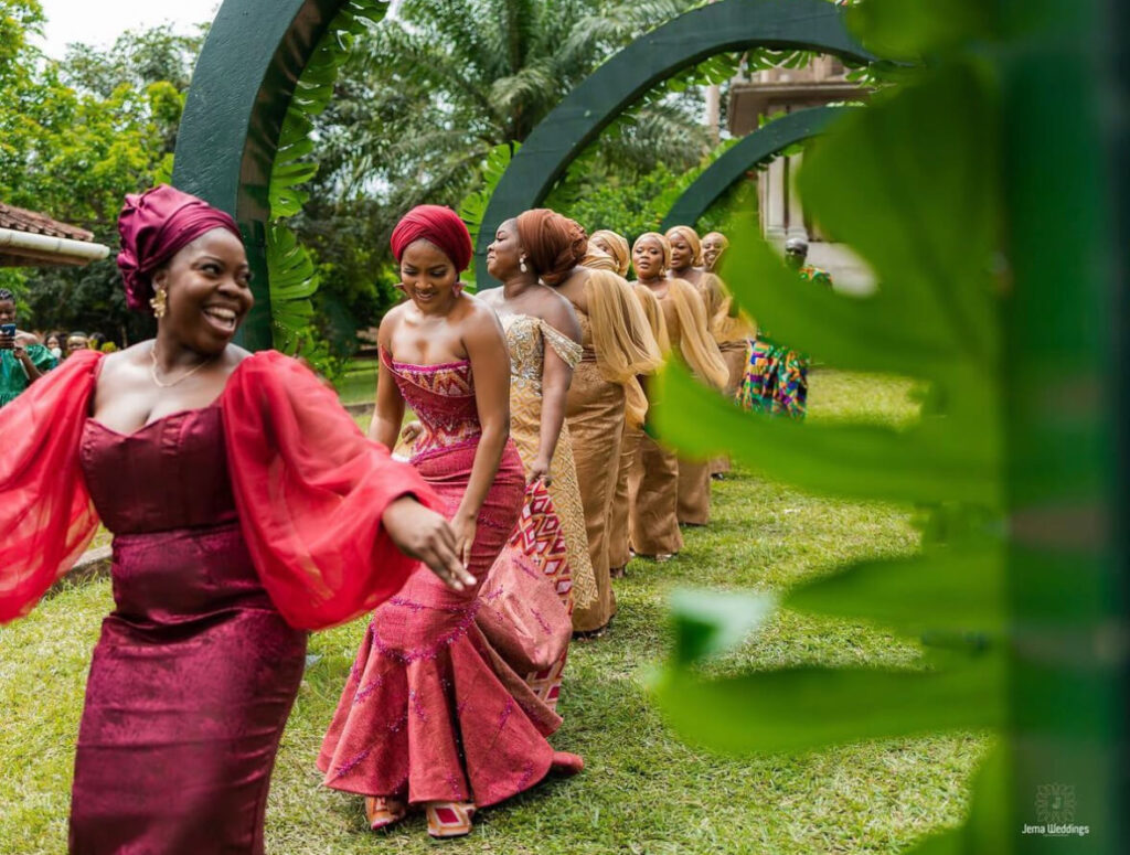 The Kente wedding dress, an epitome of bridal elegance