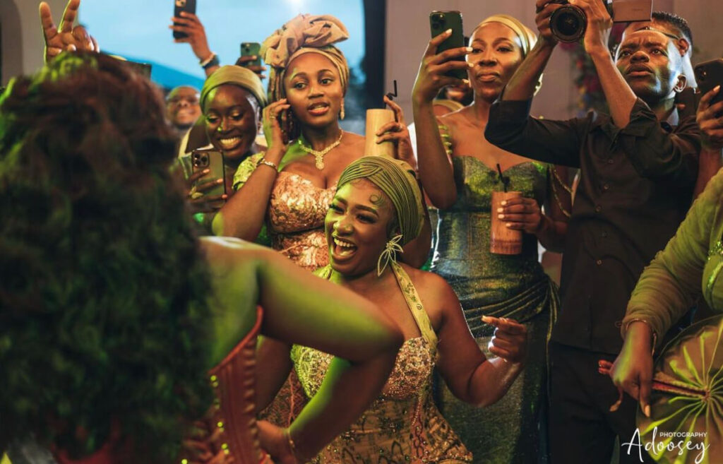The wedding mood is set with Ghanaian wedding songs