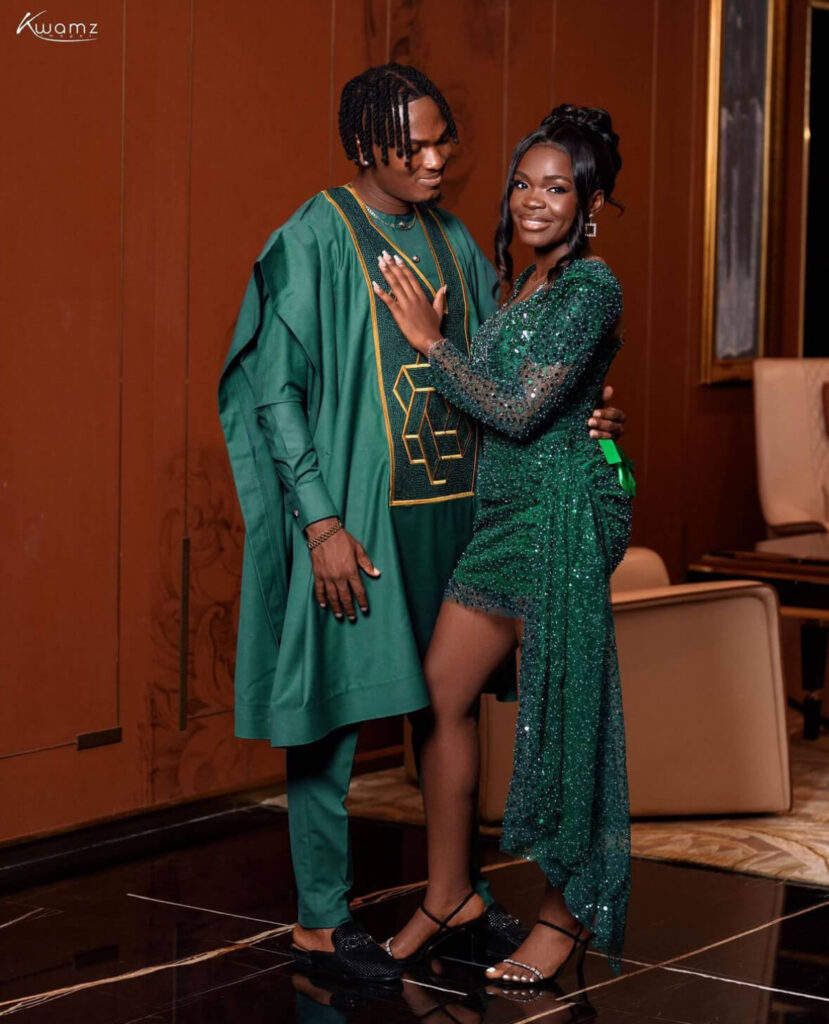 Ghana Wedding Dress: Endurance Grand and Demzy Baye give the perfect inspo in colour green